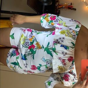 Cute flower romper with matching head tie